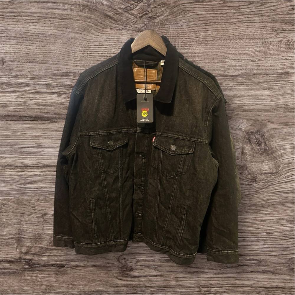 Levi's Black Denim Flannel lined Jacket
